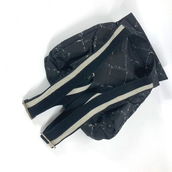 CHANEL Old travel line backpack bag Backpack Nylon Black - Picture 16 of 16